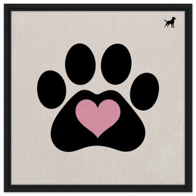 Paw Heart Framed Canvas