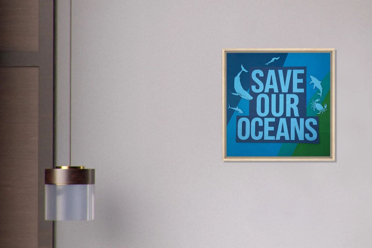 Save Our Oceans Framed Canvas: Art That Inspires Change