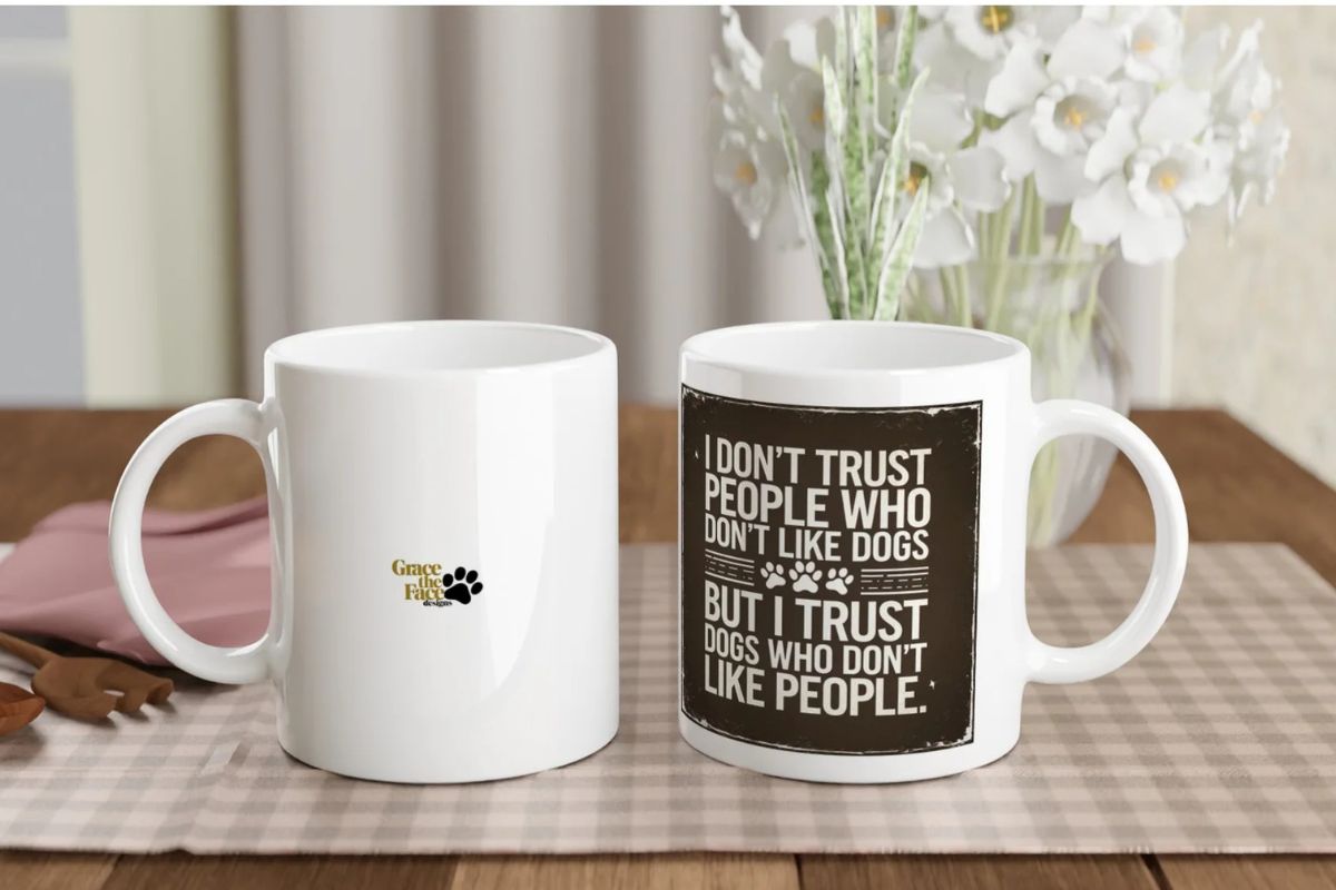 Trust the Dog Ceramic Mug: Sip in Style with a Side of Loyalty