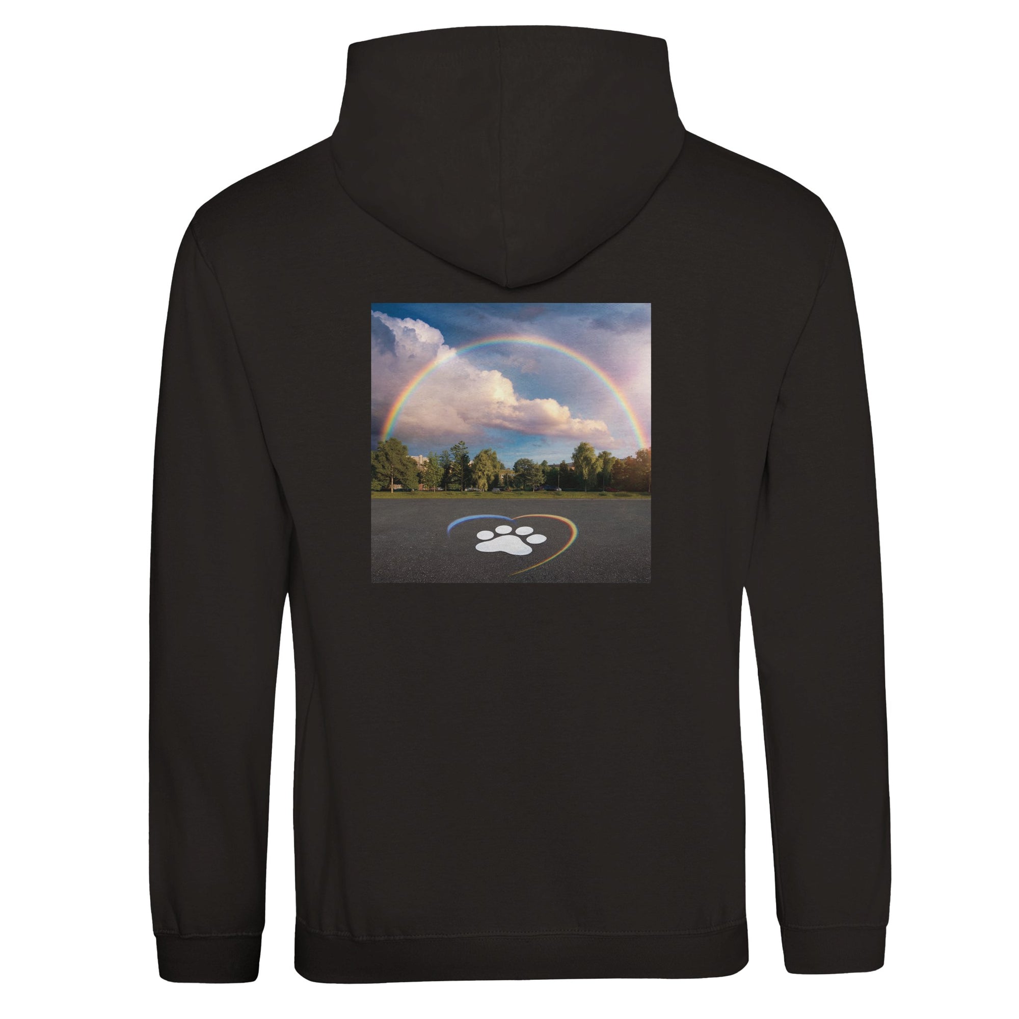 Arched Rainbow (Back Design) Premium Unisex Pullover Hoodie