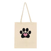 Paw Heart Classic Tote Bag in Beige