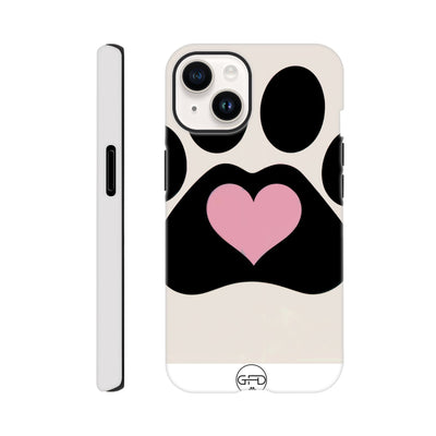 Dog Paw and Heart Tough Case for iPhone 13