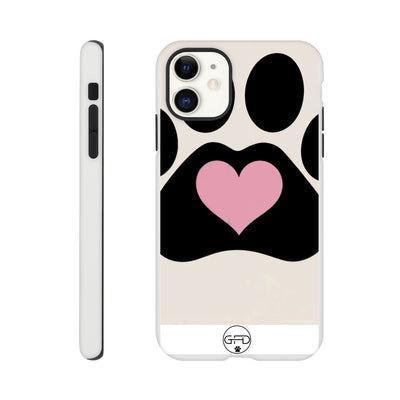 Dog Paw and Heart Tough Case for All iPhones