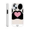 Stylish iPhone Dog Paw and Heart Tough Case