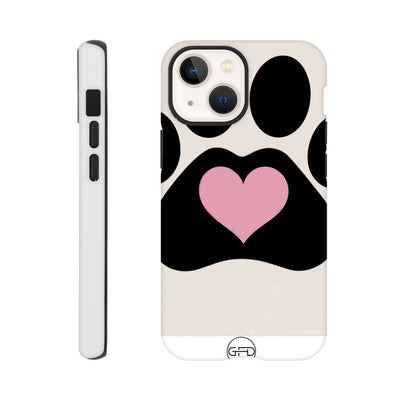 Sleek Designs of Dog Paw and Heart Tough Case