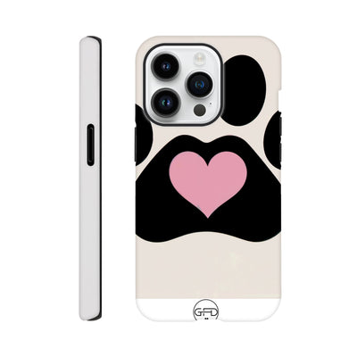 Dog Paw and Heart Tough Case for All iPhones