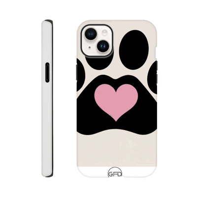 Dog Paw and Heart Tough Case for iPhone 14 Plus