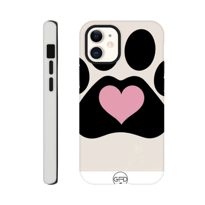 Iphone Dog Paw and Heart Tough Case