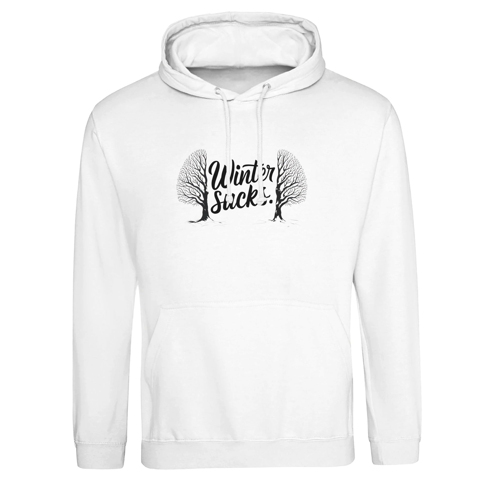 Winter Sucks Premium Unisex Pullover White Hoodie