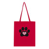 Paw Heart Classic Tote Bag in Red