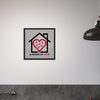 A House of Love Framed Canvas on White and Grey Wall