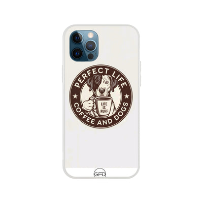 Durable and stylish Coffee and Dogs protective phone case