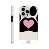 Pink Heart iPhone's Dog Paw and Heart Tough Case