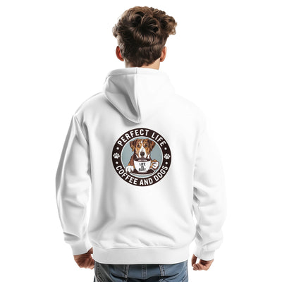 Coffee and Dogs (Back Design) Premium Unisex Pullover Hoodie