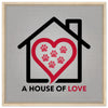 Wooden Style A House of Love Framed Canvas