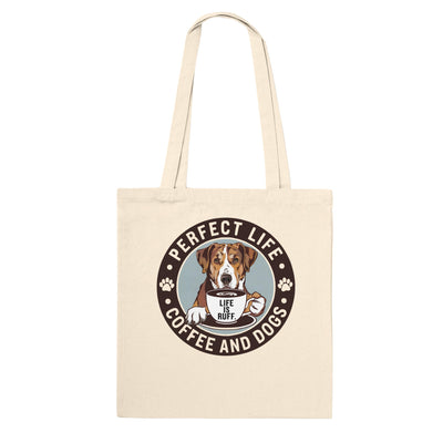 White Coffee and Dogs Premium Tote Bag