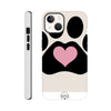 Dog Paw and Heart Tough Case for iPhone 13