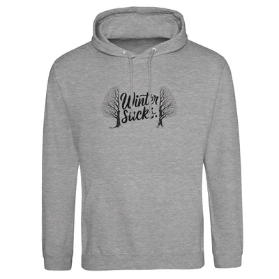 Winter Sucks Premium Unisex Pullover Grey Hoodie