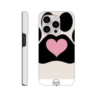 Dog Paw and Heart Tough Case for iphones