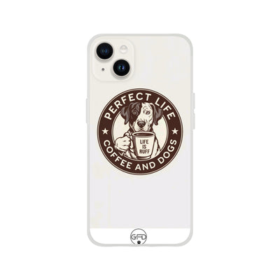 Trendy phone case for coffee & dog lovers