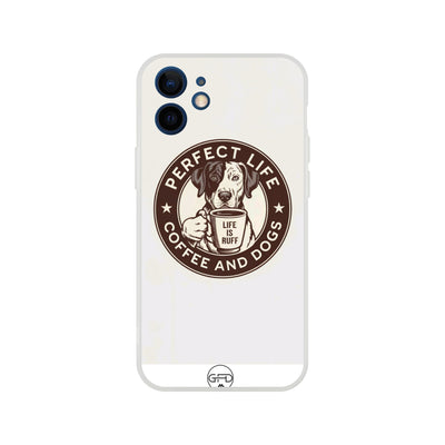 Coffee and Dogs design phone case with impact resistance